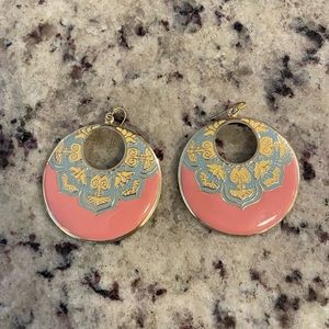 Pink and Blue Statement earrings